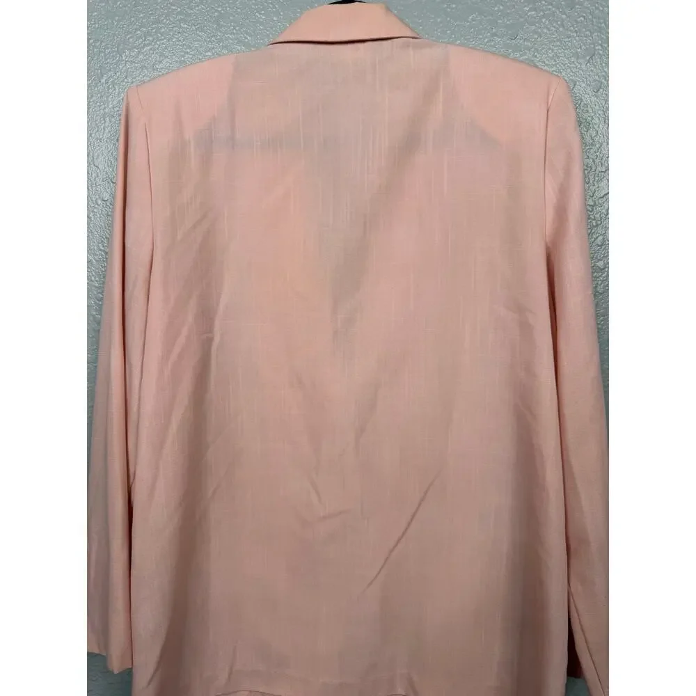 Sag Harbor Women’s Vintage Classic Look Pink Blazer / Size-12 - Picture 8 of 12